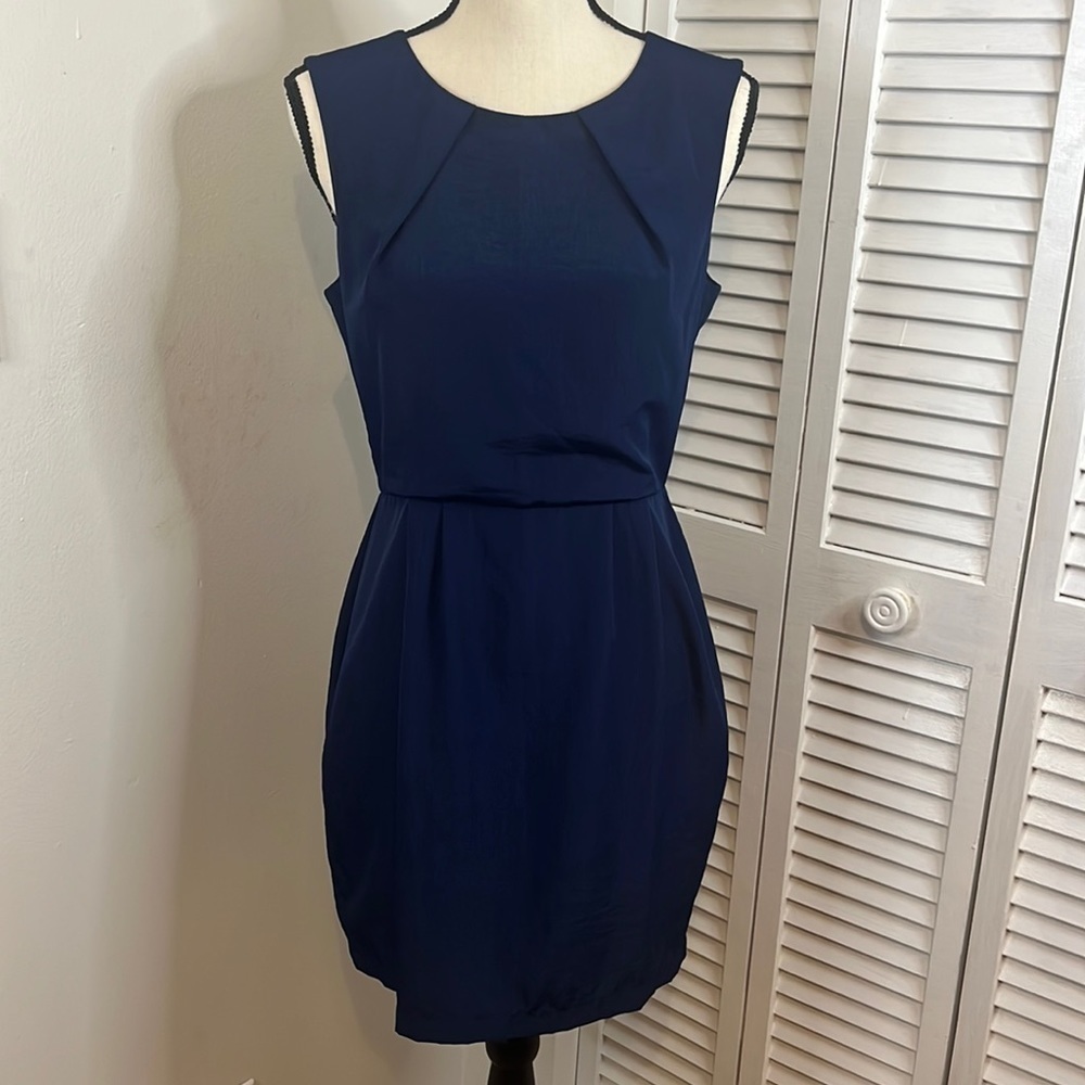 Topshop Navy Blue Sleeveless Sheath Mini Dress.  Size 6